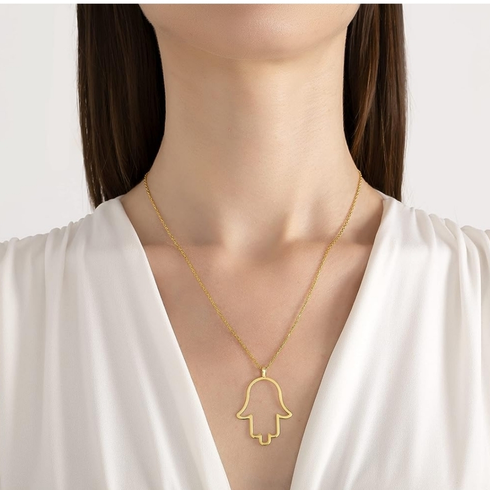 18K Gold Plated 18 Inch Necklace Burcha Design
